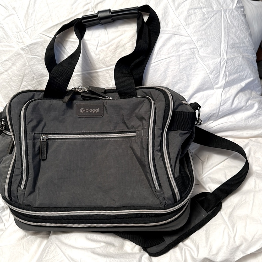 Biaggi Zip Sack Under Seat Rolling Carry On Suitcase